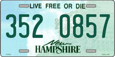 NH license plate 3520857