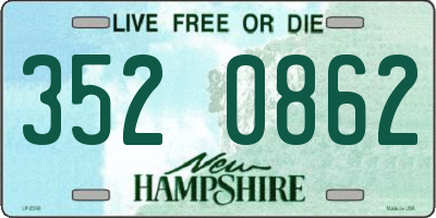 NH license plate 3520862