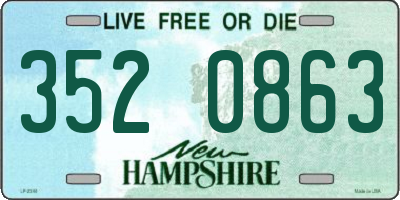 NH license plate 3520863