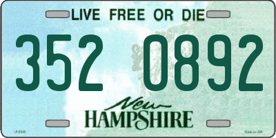 NH license plate 3520892