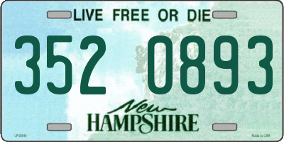 NH license plate 3520893
