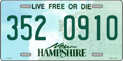 NH license plate 3520910