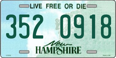 NH license plate 3520918