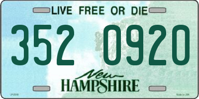 NH license plate 3520920