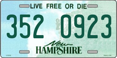 NH license plate 3520923