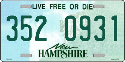 NH license plate 3520931
