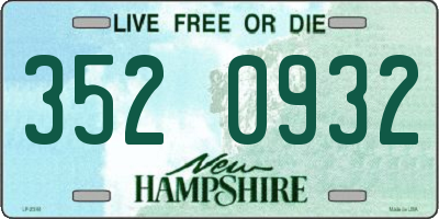 NH license plate 3520932