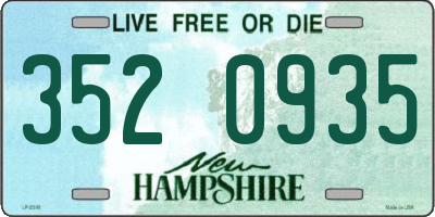 NH license plate 3520935