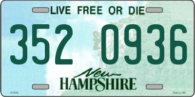 NH license plate 3520936