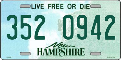 NH license plate 3520942