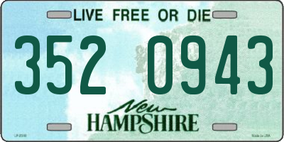 NH license plate 3520943
