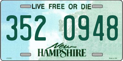 NH license plate 3520948