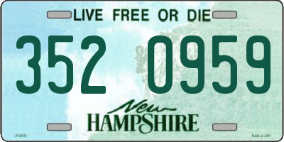 NH license plate 3520959