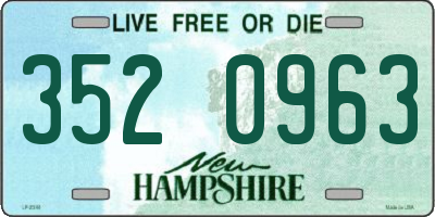NH license plate 3520963