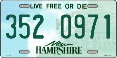 NH license plate 3520971