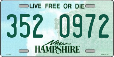 NH license plate 3520972