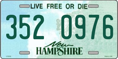 NH license plate 3520976
