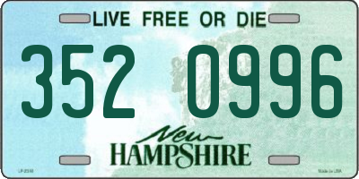 NH license plate 3520996