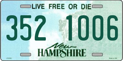 NH license plate 3521006