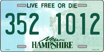 NH license plate 3521012