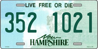 NH license plate 3521021