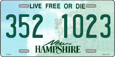 NH license plate 3521023