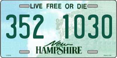 NH license plate 3521030