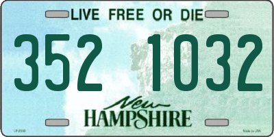 NH license plate 3521032