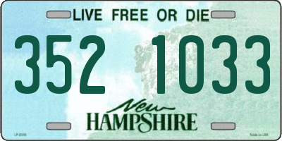 NH license plate 3521033