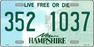 NH license plate 3521037