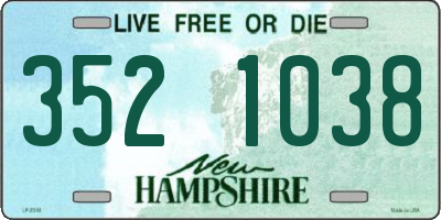 NH license plate 3521038