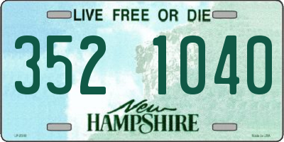 NH license plate 3521040