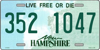 NH license plate 3521047