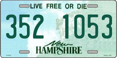 NH license plate 3521053