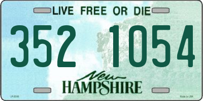 NH license plate 3521054