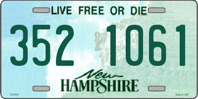 NH license plate 3521061
