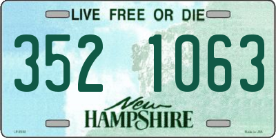 NH license plate 3521063