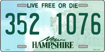 NH license plate 3521076