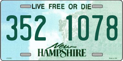 NH license plate 3521078