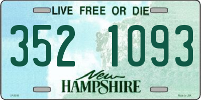NH license plate 3521093