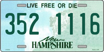 NH license plate 3521116