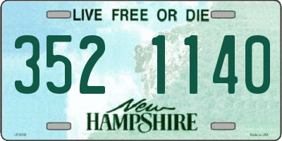 NH license plate 3521140