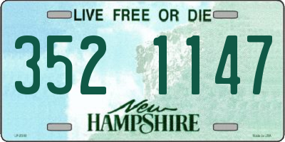 NH license plate 3521147