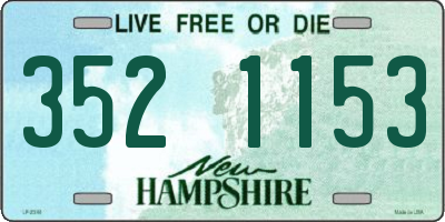 NH license plate 3521153