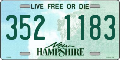 NH license plate 3521183