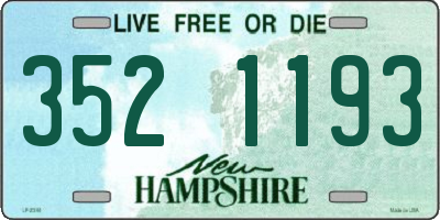 NH license plate 3521193