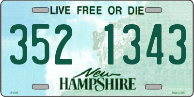 NH license plate 3521343