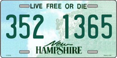 NH license plate 3521365