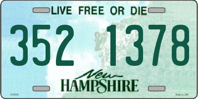 NH license plate 3521378
