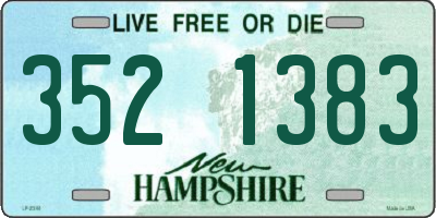 NH license plate 3521383